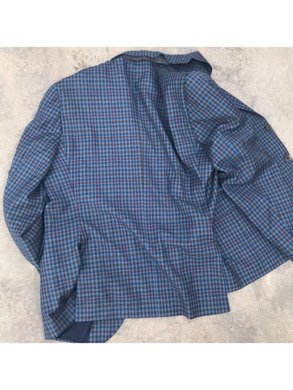 Daniel Cremieux Fine Capolavoro Jacket checkered Blazer Wool Made in Canada 44